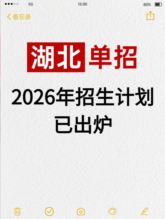 2026湖北单招招生计划出炉！